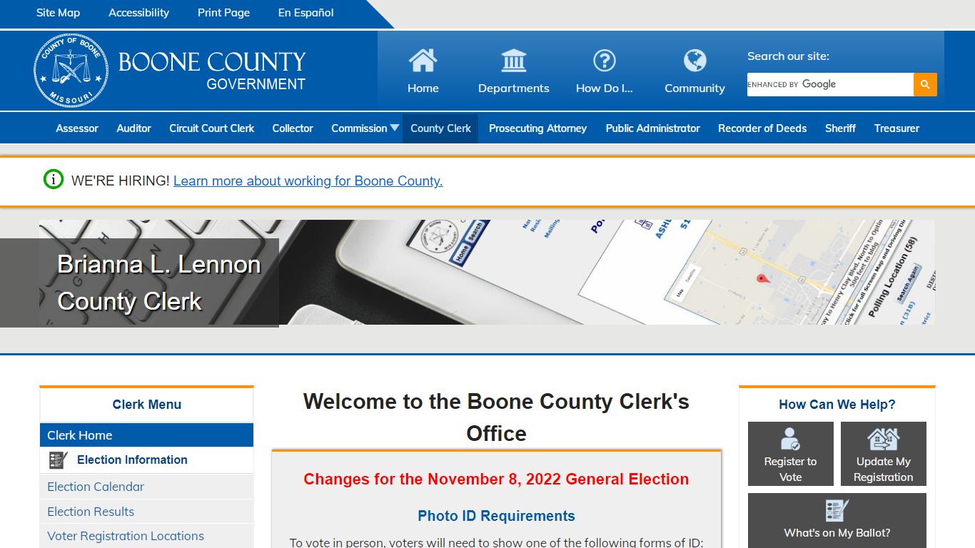 Brianna L. Lennon County Clerk - Boone County, Missouri